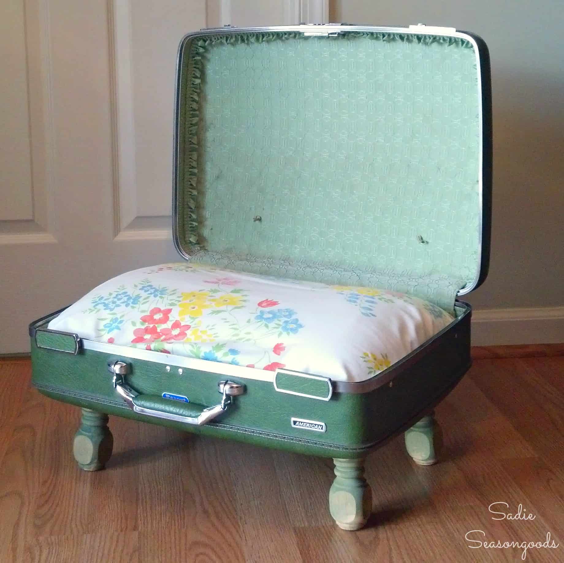 Repurposing old sales suitcases